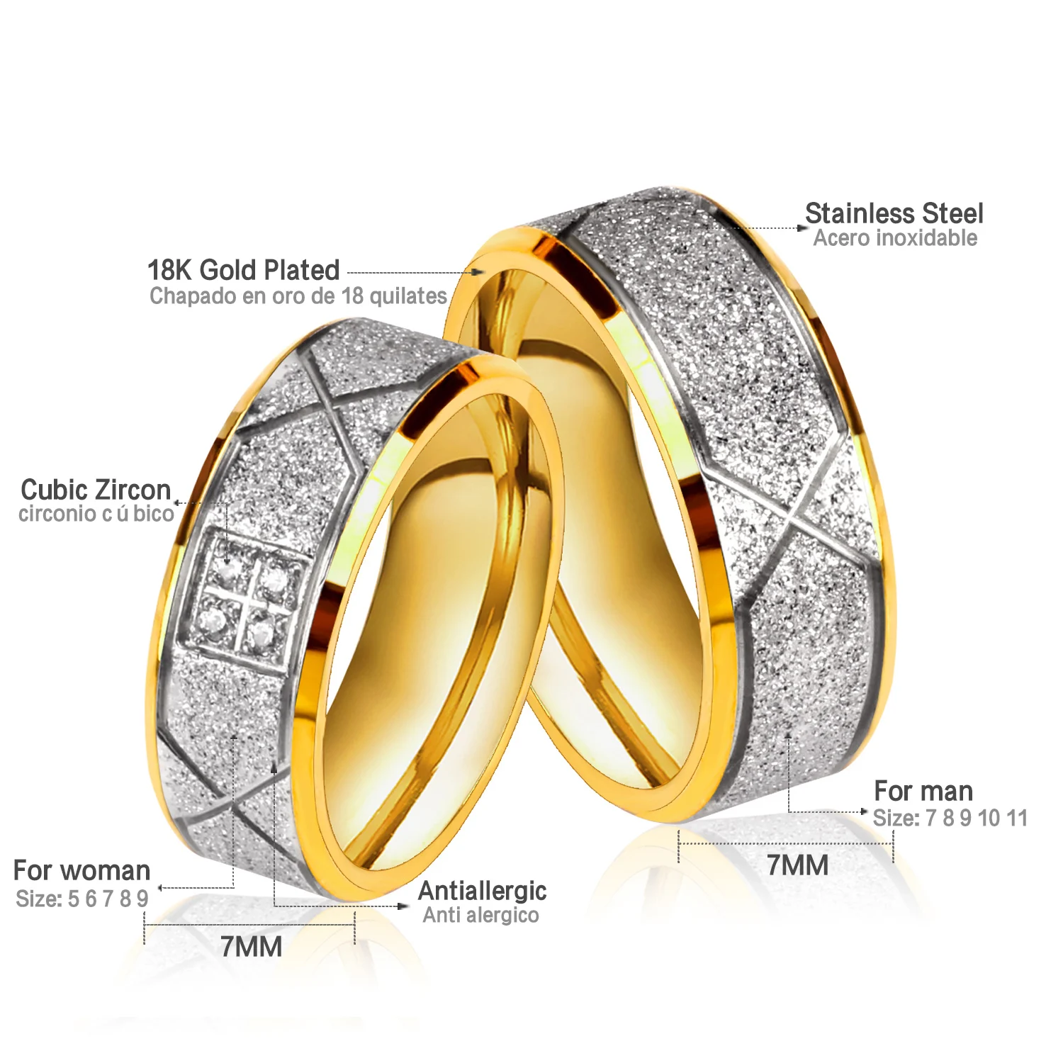 Роскошные модные обручальные кольца LUXUKISSKIDS для Love Gold CZ цирконий кольцо из
