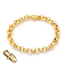 Мужская мода браслет или ожерелье цепочка подарок на день рождения Золотой Лобстер Повседневная 20 см/7,9 дюйма 50 см/19,7 дюйма