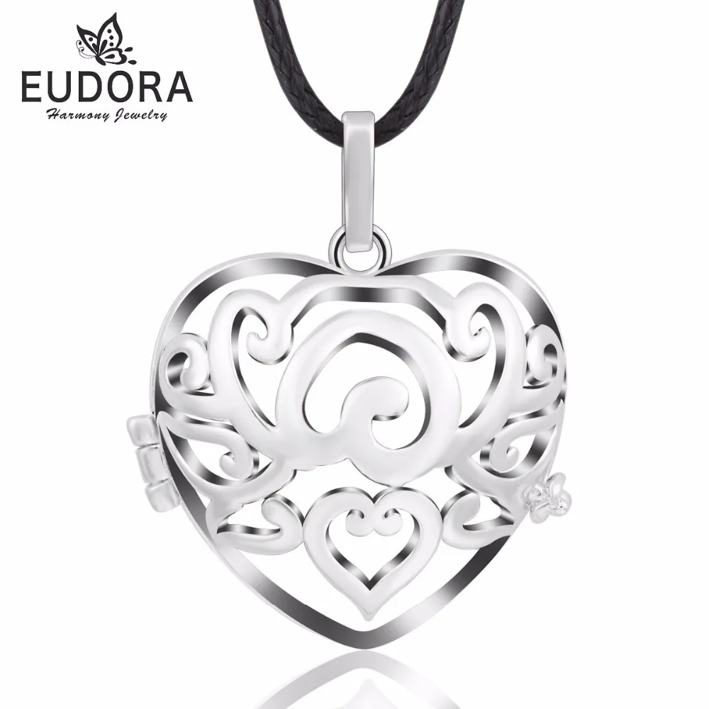 Ожерелье медальон в форме сердца Eudora Harmony клетка для беременных подходит