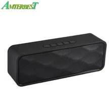 AMTERBEST беспроводной портативный Bluetooth динамик на открытом воздухе Hands Free с FM TF картой USB стерео музыкальная звуковая коробка для смартфонов