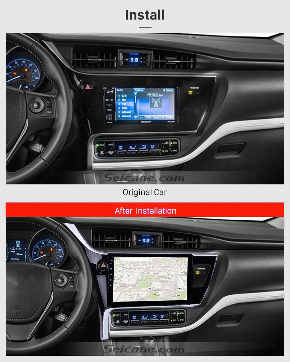 Perfect Seicane 2Din Android 8.1 Car Radio For 2017 Toyota Corolla(Left Hand Drive) GPS Multimedia Player Touchscreen Head Unit Stereo 4