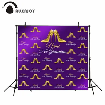 

Allenjoy photography backdrop Purple Noble Crystal shoes Birthdaycustom made Queen background original design for photo studio