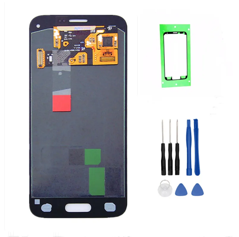 

High Quality AMOLED Repair Parts for Samsung GALAXY S5 Mini G800 G800F LCD Display Touch Screen Digitizer Assembly+Tools+Tape