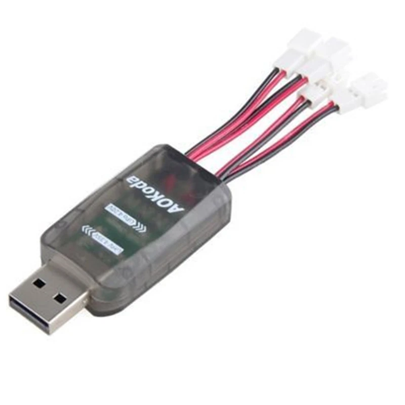

AOKoda CX405 4CH Micro USB Battery Charger For 1S E010 Tiny Whoop Lipo