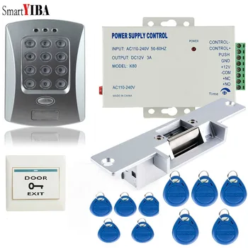 SmartYIBA RFID Door Lock Access Control Kits Automatic Electric Door Control Units Power Supply Control Exit Release Gate Opener 1