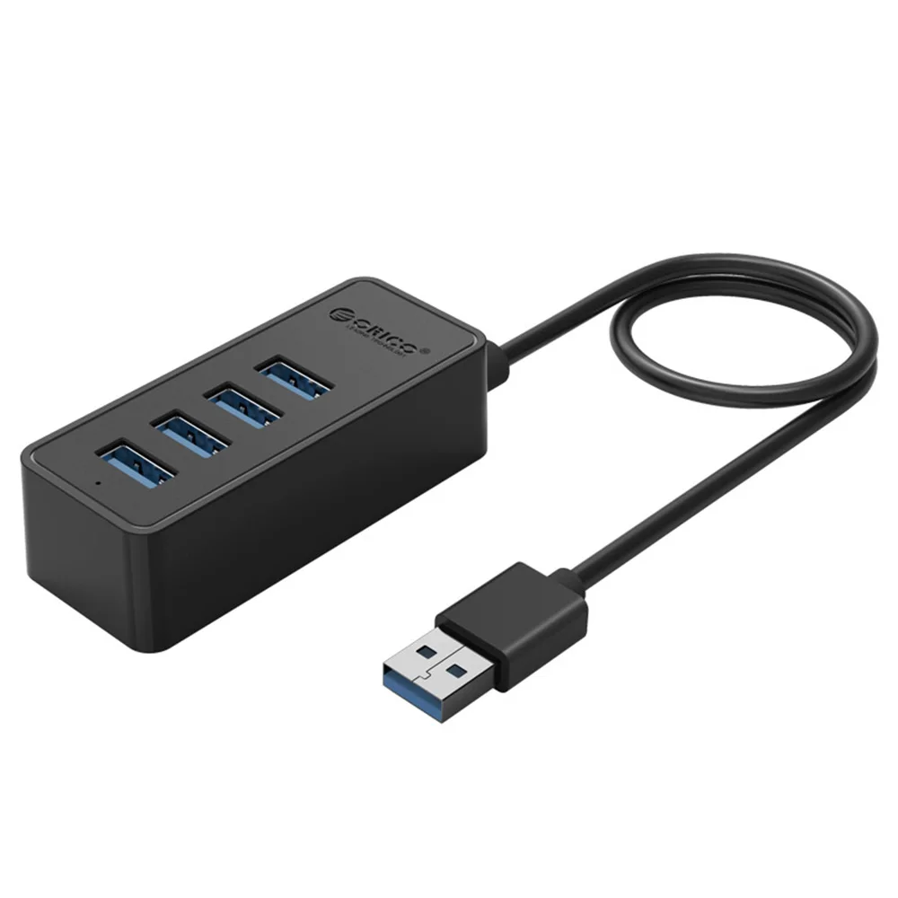 ORICO W5PH4-U3 USB 3,0 4 Порты концентратор 5gbps высокой Скорость USB хаб для портативного компьютера телефона Tablet Ultrabook с Vl812 чипсетов черный