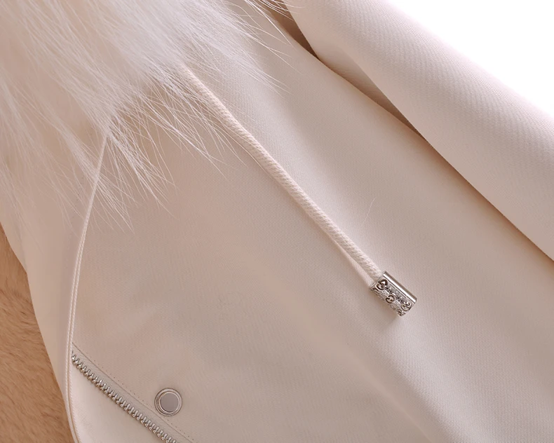 Discount 2019 Fur Parka Real Rex Rabbit Fur Lining Removable With Big Raccoon Fur Hooded Long Sleeve 6