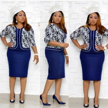 Special Offers BAIBAZIN New African Women's Print Stitching OL Commuter Fake Two-piece Dress Female Special Offers BAIBAZIN New African Women's Print Stitching OL Commuter Fake Two-piece Dress Female