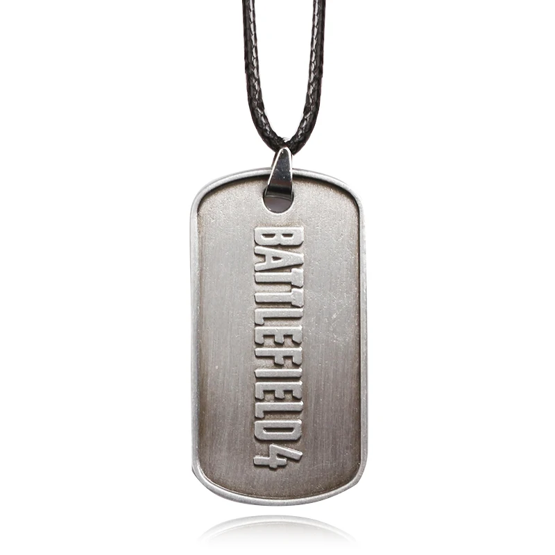 BF4 Battlefield 4 Dog Tag значки военные ожерелье с картой подвески Высокое качество ожерелье Модные мужские ювелирные изделия - Окраска металла: Покрытие антикварной бронзой