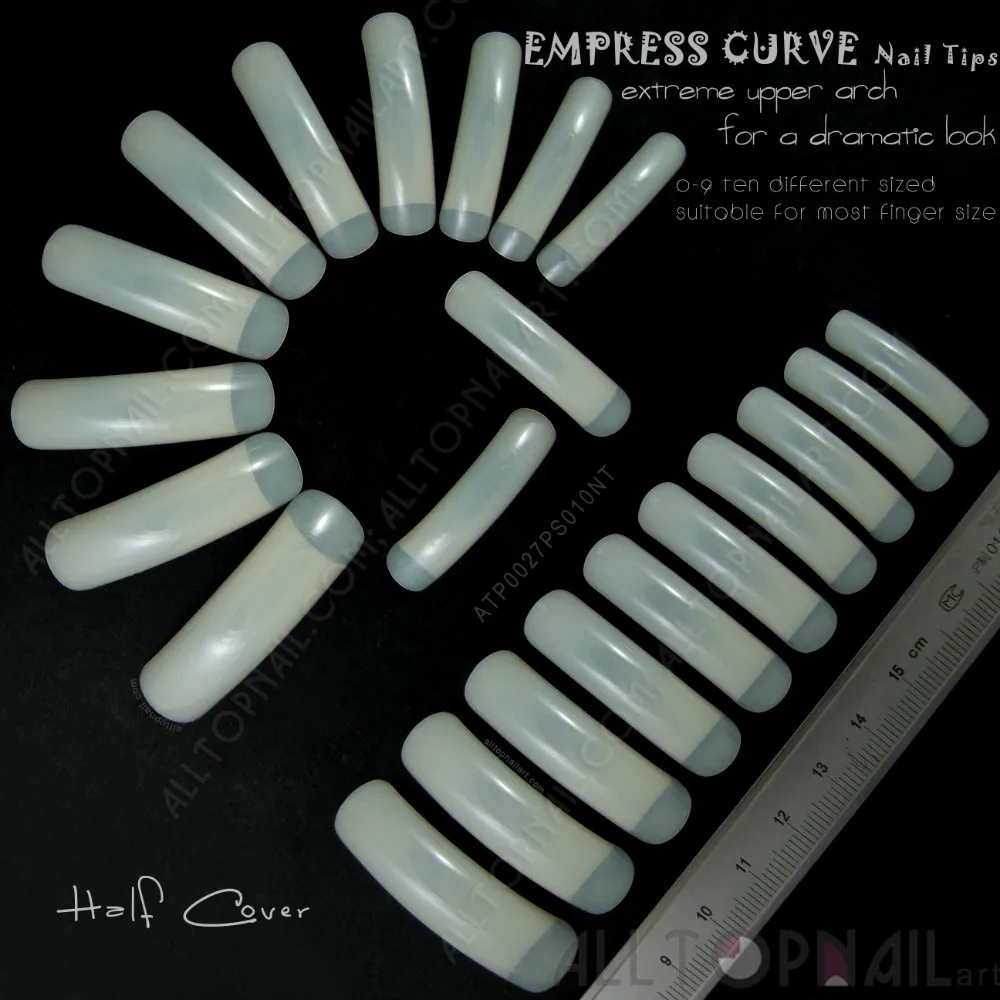 

Professional Salon Nail Tips 100x Extreme Long Nail Tips Natural Empress-Curve False Nails -Free Shipping