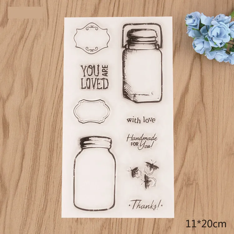 Love bottle Transparent Clear Silicone Stamp seal for DIY Scrapbooking photo Album Decorative Clear Stamp Sheets