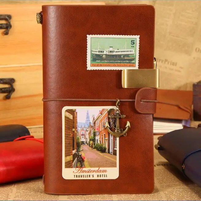 

A5 A6 Vintage Journey Sketchbook Notebook Leather Blank Papers Notebook Spiral Dairy Memo Sketch Book Birthday Gift