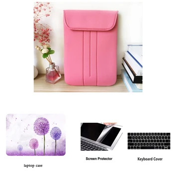 

Rubberized Laptop Hard Case+Sleeve bag+Screen Protetctor for Macbook Air 11 13 Pro 13 15 Pro Retina 12 13 15 inch A1989/A1990