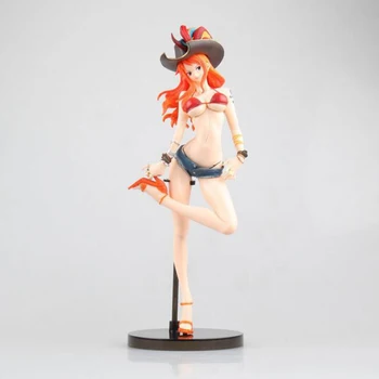 

One Piece Nami sexy cartoon painted action figure ship pirate captain Ver. anime boxed collection toy gifts Y7293