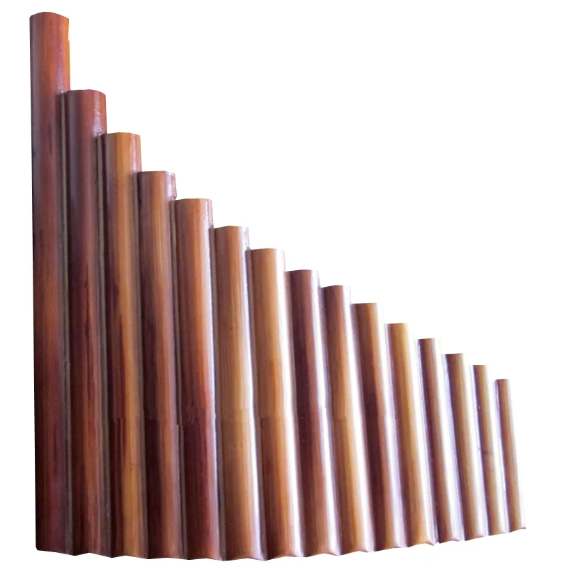 Pan Flute 15 Pipes Natural Bamboo Wind Instrument Panpipe G Key Flauta