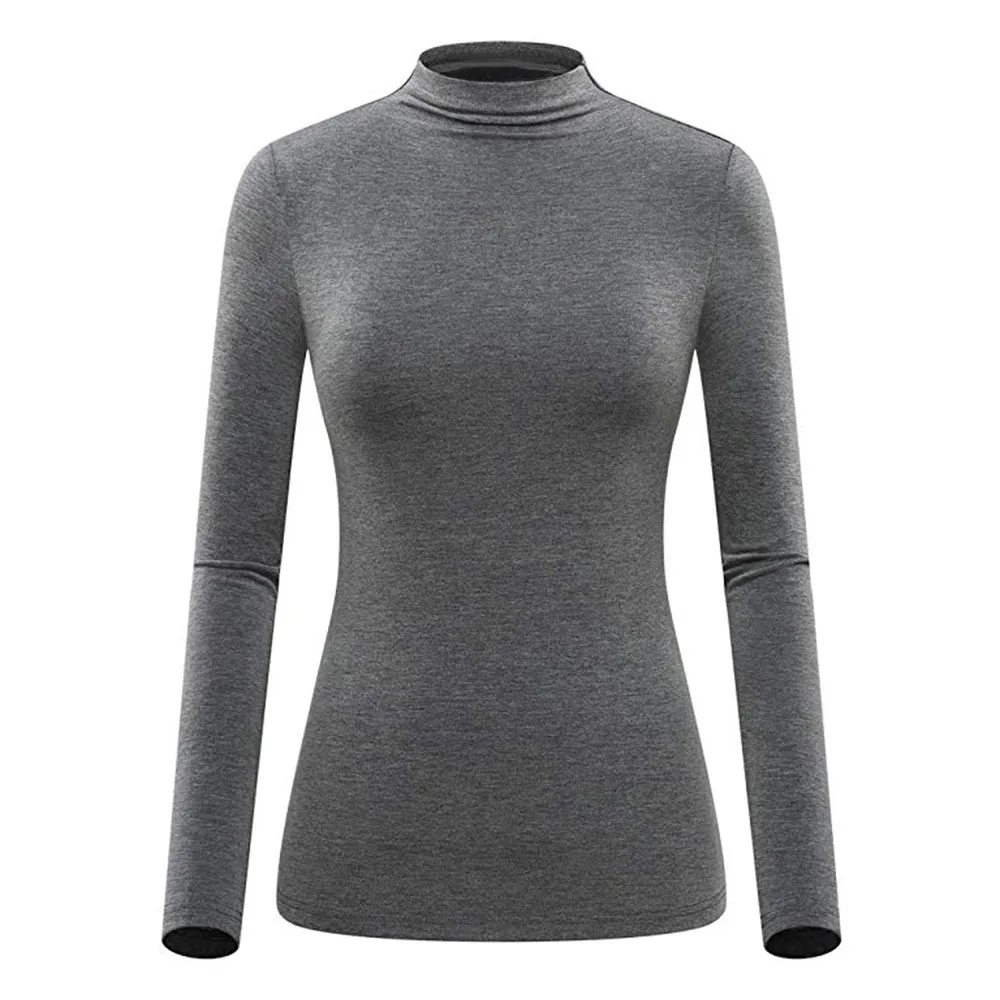 

Women Winter Warm Lightweight Long Sleeve T Shirts Turtle Neck Pullover Top Casual Ladies Sleepwear Shirt Female Slim T Shirt