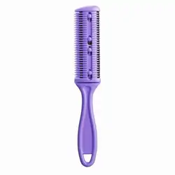 Профессиональный Пластик волос триммер Расческа двойной сбоку Hairclipper фиолетовый Dual Side Cutting тонкий лезвие для стрижки инструмент для