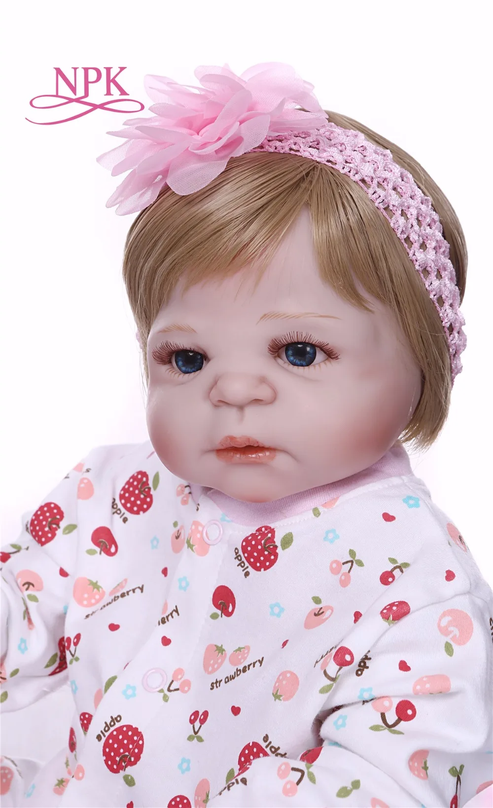 57 см Boneca Bebe Reborn дрожащее яблоко полный винил Reborn Baby Doll игрушки Реалистичные детский день рождения Рождественский подарок Горячая игрушка