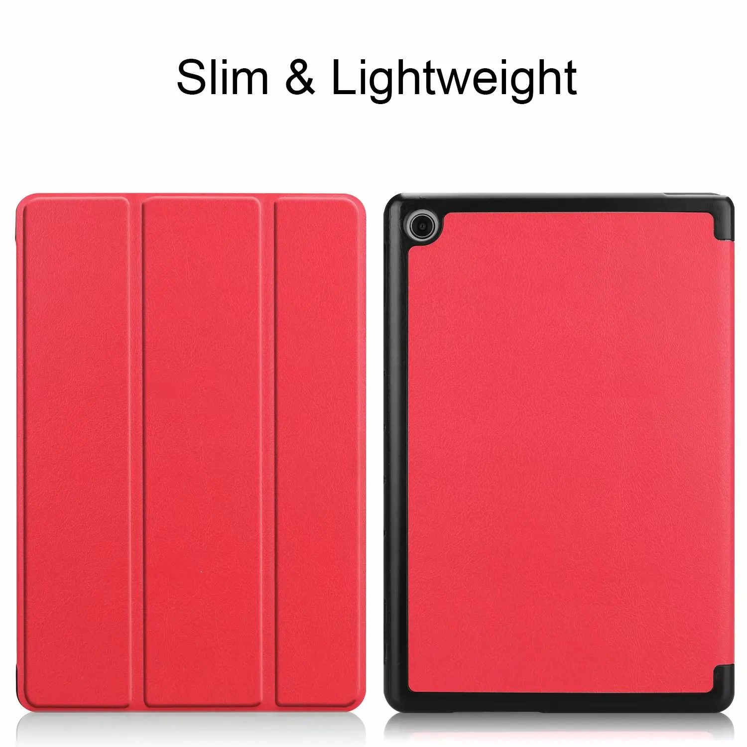 Для huawei MediaPad M5 Lite 10 BAH2-W19/L09/W09 чехол ультра тонкий из искусственной кожи Smart Stand Cover для Медиа Pad M5 Lite 10," Чехол - Цвет: Красный