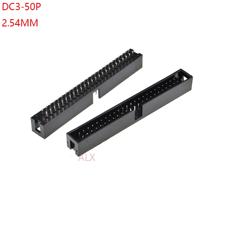 10 шт. dc3-50p 2 54 мм Шаг JTAG ISP гнездо прямой idc коробки заголовки PCB разъем двухрядный