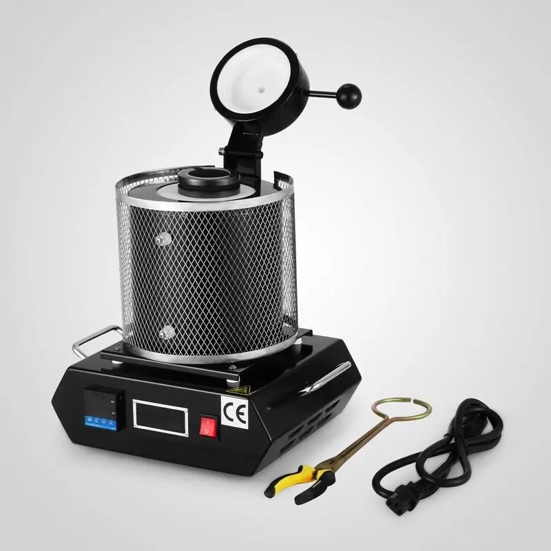 70oz AUTO MELT MELTING ELECTRIC FURNACE MELTER GOLD.Silver smelting+Crucible Setin Cases from