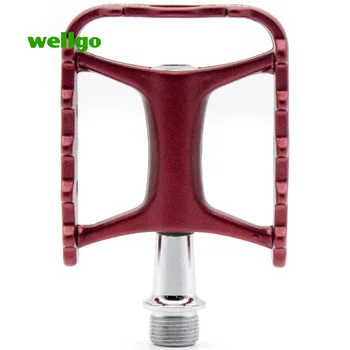 

Wellgo Taiwan Bicycle Pedal Aluminum Alloy Mountain Bike Pedal MTB Road Cycling Folding Car Bearings 7 colors Road Pedal M111