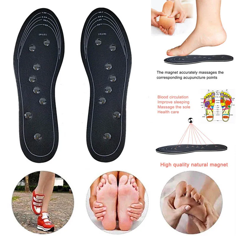 1 Pair Insole Acupressure Magnetic Massage Feet Therapy Reflexology Relief DSG-Shipping |