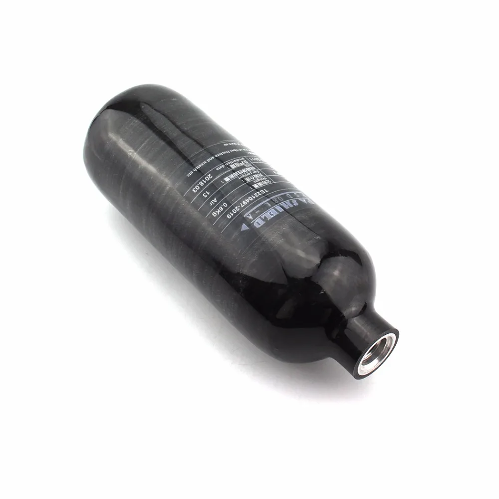 

PCP Paintball Airforce High Pressure Cylinder 0.8L Carbon Fiber Black 300Bar HPA Tank Air Refilling 30MPA 4500PSI M18x1.5 Thread