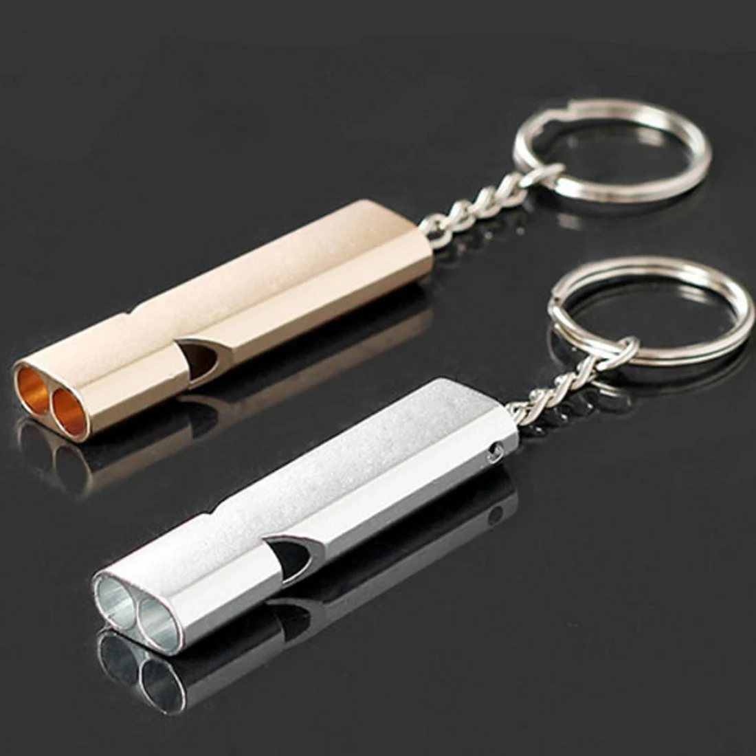 1Pcs Whistle Keychain Outdoor Survival Whistle Double Pipe High Decibel Outdoor Emergency Whistle Keychains decibel outdoor 2018 saturday