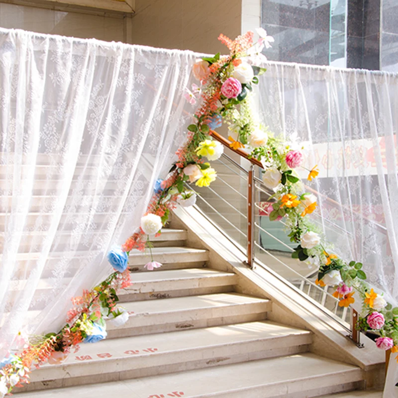 Свадебная АРКА цепочка цветов цветочные искусственные цветы стены на свадьбу для заднего плана сцены дома декоративные поддельные коммерческий дисплей