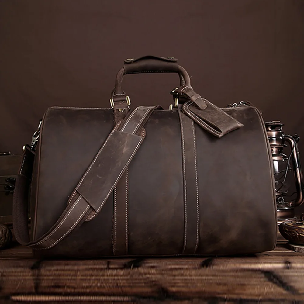 Crazy Horse Genuine Leather Men Laptop Tote Handbag Business Travel Cross Body Bags Male Large Capacity Messenger Shoulder Bag genuine leather men business handbag laptop tote cross body briefcase brand famous crazy horse cowhide messenger shoulder bag