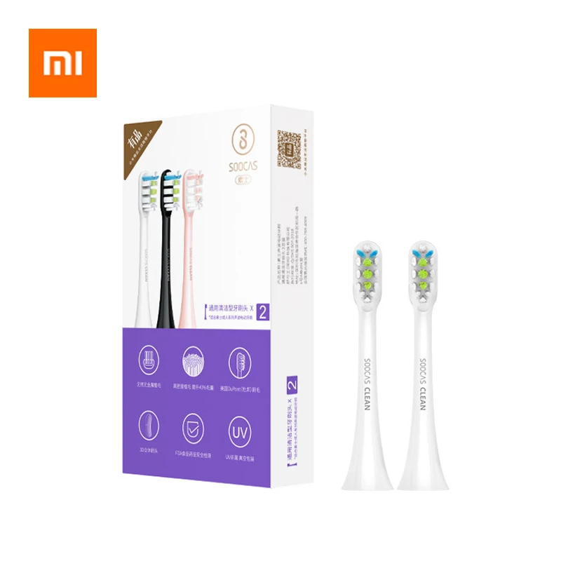 

2PCS Xiaomi Sonic Electric Toothbrush Brush Head For Xiaomi Mijia Replacement Electric Tooth Brush Heads Soft Hair Vitality