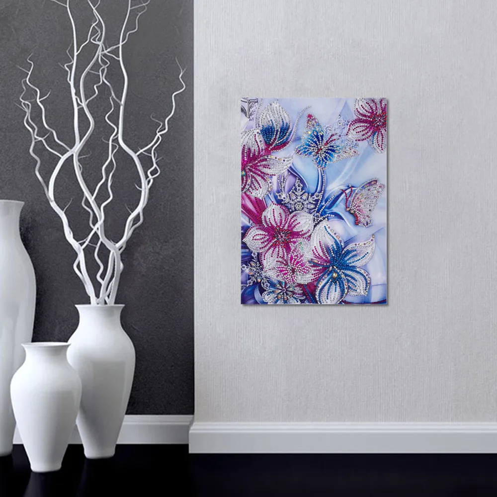 3_Diamond Embroidery Butterfly Flower Pansy Special Shaped Diamond Painting Needlework Rhinestone 5d Drill DIY Crystal Painting