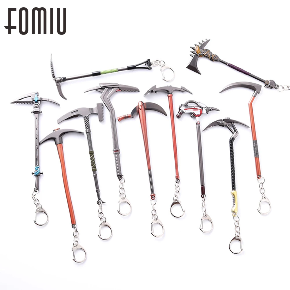 

Charm Gun Model Keychain Game Fortress Night M4 Rifle Pickaxe Weapon Model Keychain Decoration Key Ring Men 's Gift
