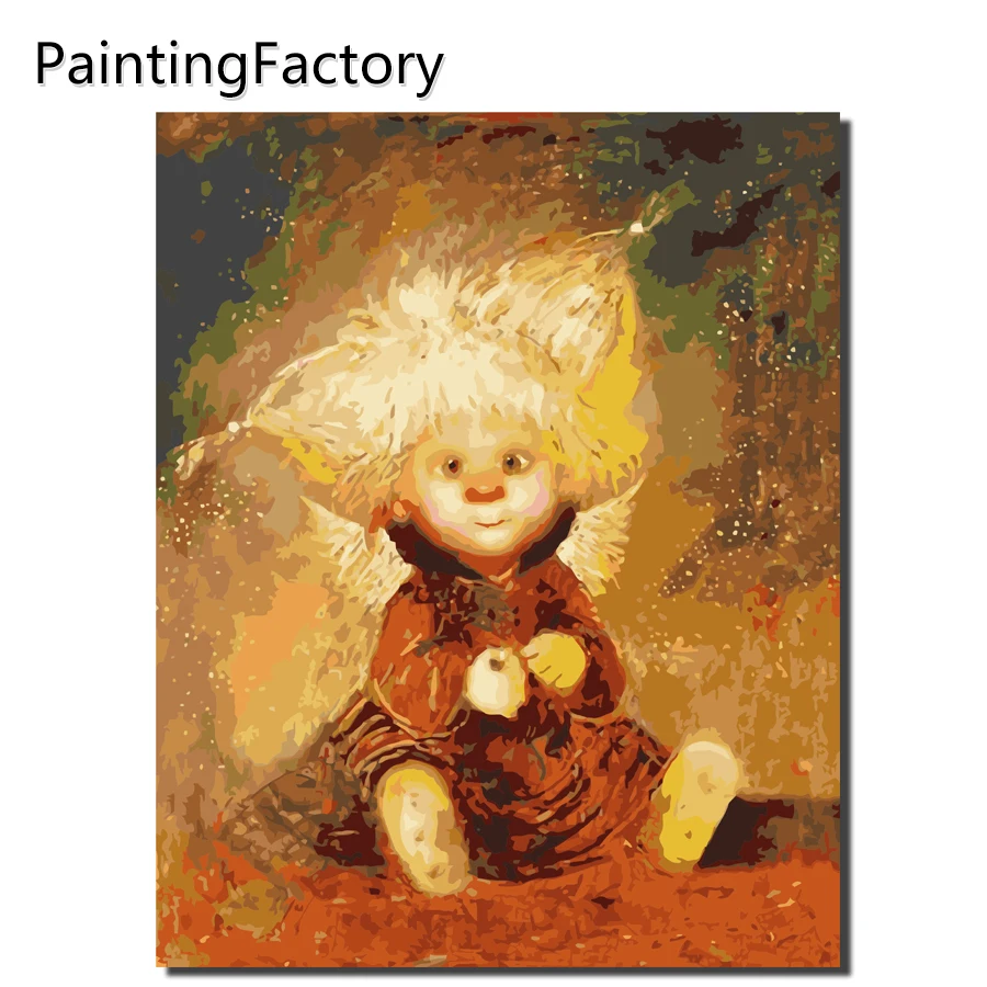 

Angel DIY Framed Oil Painting By Numbers Pictures Canvas Painting For Living Room Wall Art Home Decor Coloring by numbes