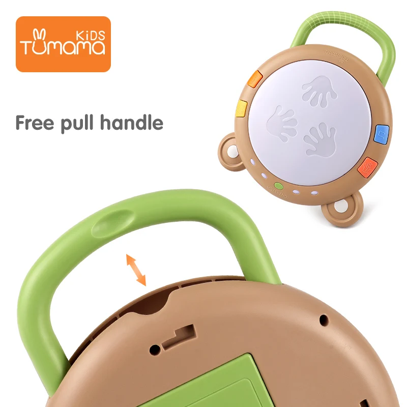 Продажа Tumama детский ручной хлопковый барабан, Музыкальные Игрушки для раннего развития, детский Интеллектуальный барабан, Обучающие музыкальные и...