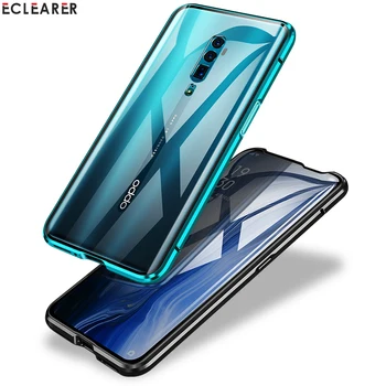 

360 Full Protection Double Tempered Glass Case For Oppo Reno/ 10x zoom Luxury Aluminum Metal Magnetic Case Cover For OPPO Reno2
