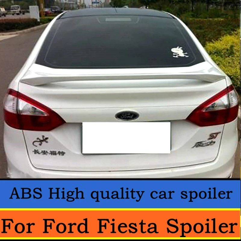 Для Ford Fiesta 2009-2017 спойлер высокого качества ABS Материал заднее крыло автомобиля