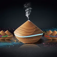 

NEW 500ml Dunes Wood grain Humidifier Ultrasonic Aromatherapy Essential Oil Diffuser Air Purifier SPA Home Living Room Bedroom