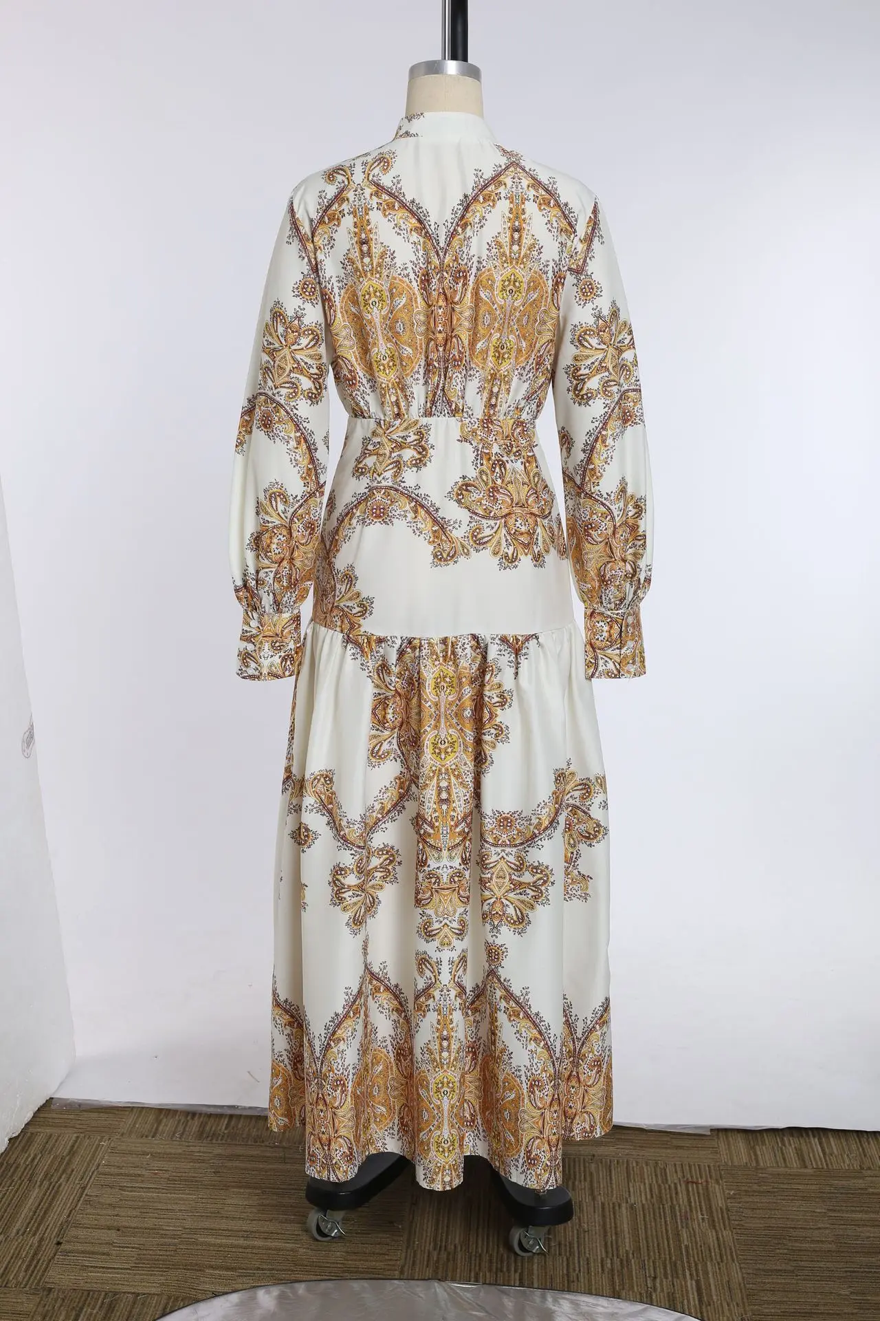 Белый Пейсли печати Элегантный женское платье Лето boho Макси для пляжного отдыха