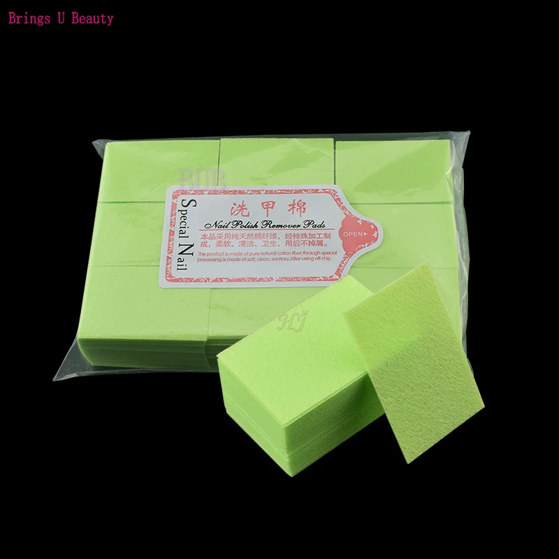 Green 122gram/bag Thick Solid Durable Gel Nail Polish Remover Lintfree
