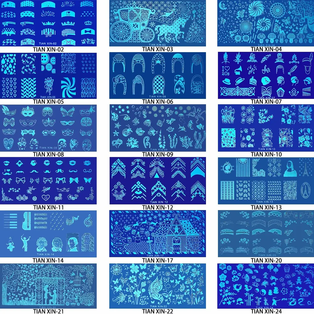 Nail Art Stamping Template