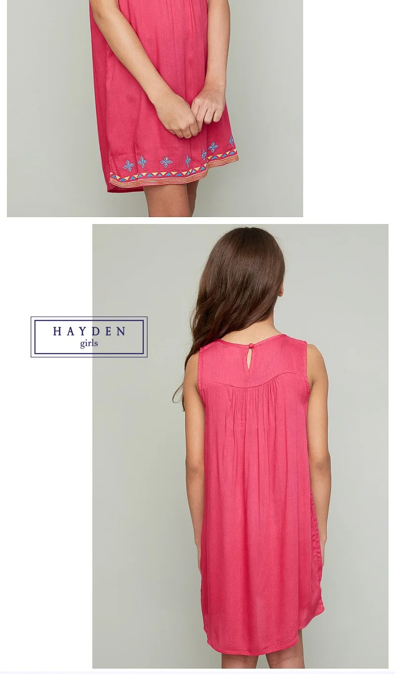 Embroidered Tank Dress Girl G5067-4