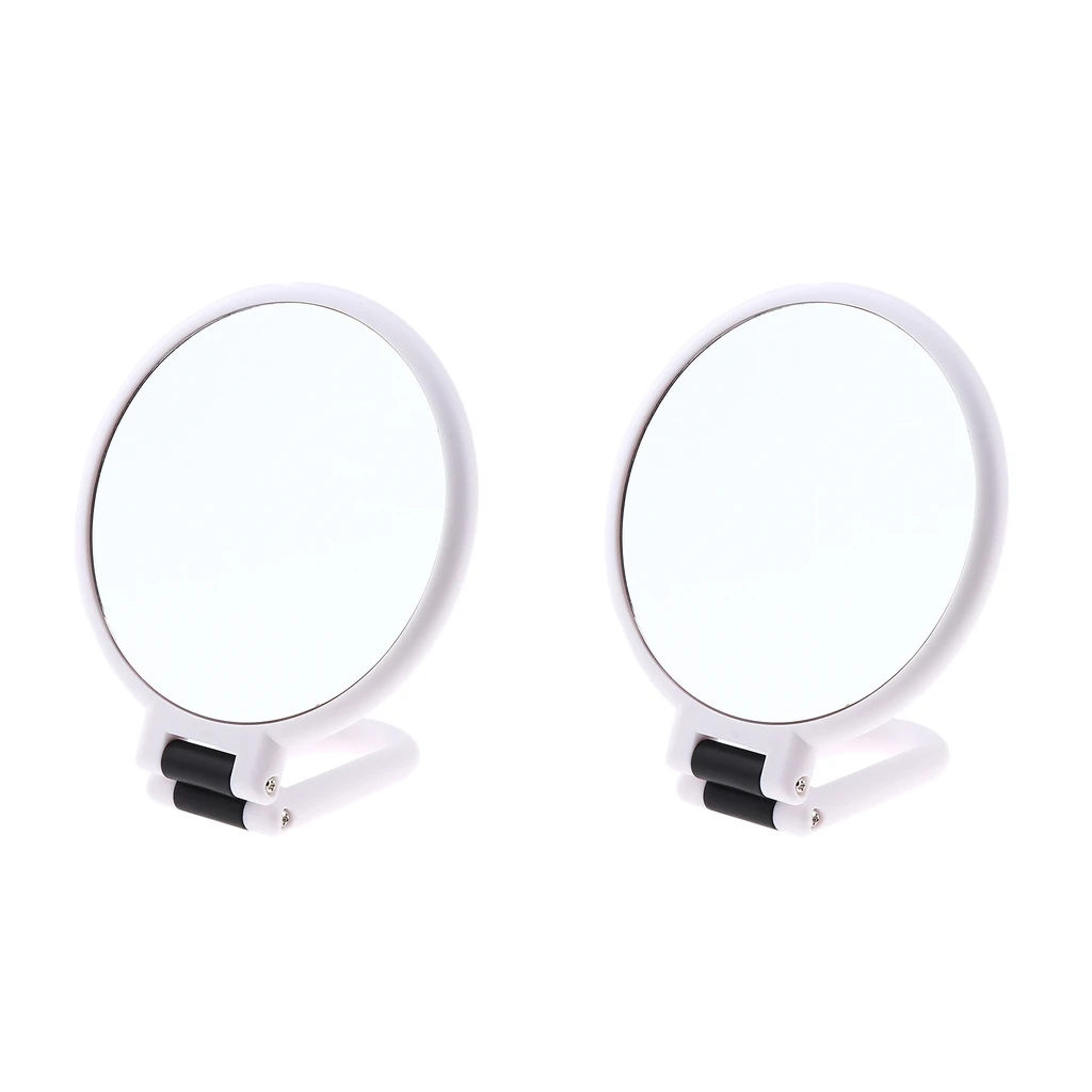 MagiDeal 2x Foldable Handle 2 Sided Cosmetic Mirror 1X/10X 5X Magnifying Makeup Mirror
