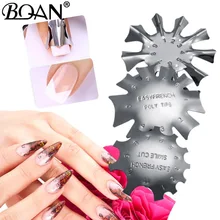1 шт. ногтей Дизайн штамповки пластин Французский маникюр моделирования Shaping Нержавеющая сталь ногтей Книги по искусству для Кристалл лак для стемпинга