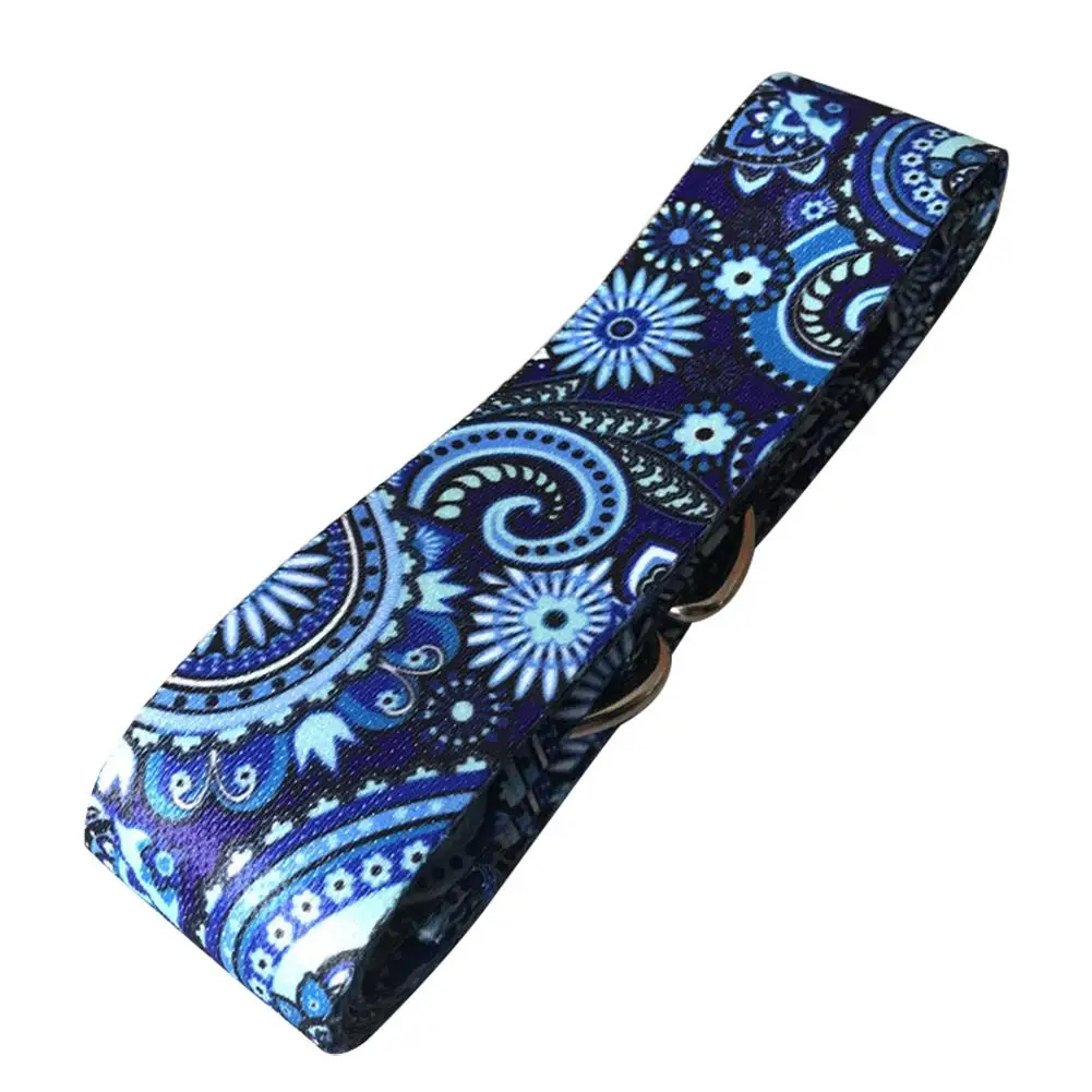 Modello di colore Elastico Della Fascia di Yoga Cotone Resistente Esercizio Cinghia Regolabile D-Ring Fibbia Dà La Flessibilità Per Lo Yoga