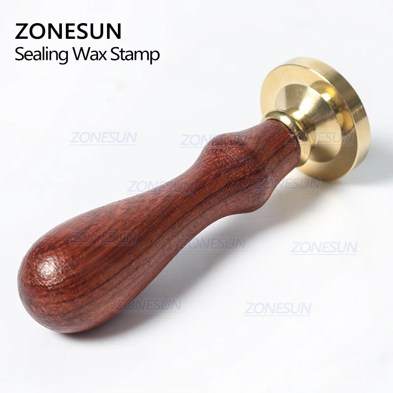 ZONESUN восковая печать штамп ботаническая латунные головки с деревянной ручкой