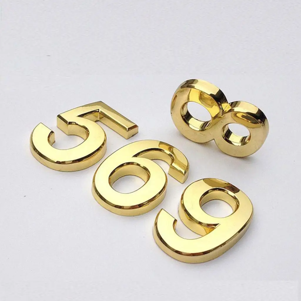 2pcs Freestanding Antique Door Number Room Plate Address Sign Plaque Office Home House Number 1 2