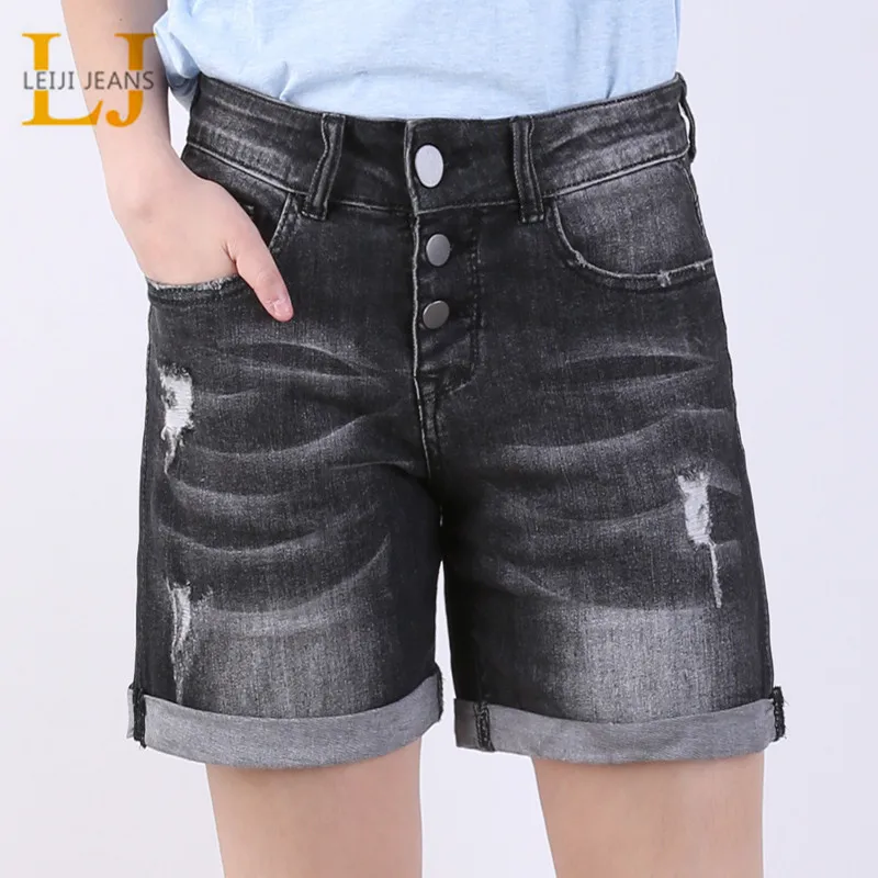 LEIJIJEANS летние новые стильные свободные повседневные джинсовые шорты со средней