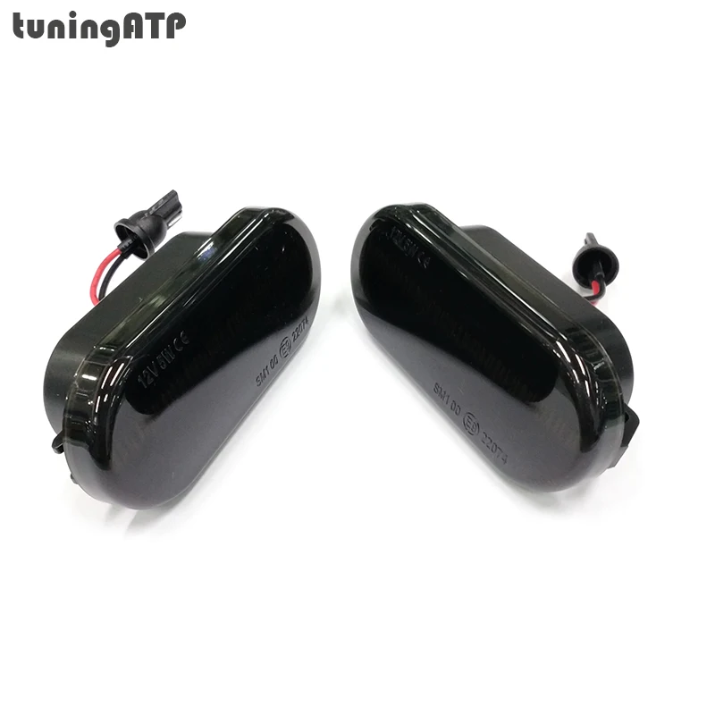 

Smoked LED Side Marker Fender Turn Signal Blinker for Volkswagen Polo 6N2 Polo 9N Amarok Fox Multivan T5 Vento 1H2 Up!